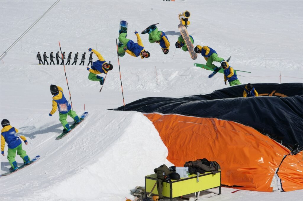Snowboarders competing in winter games for Team USA
