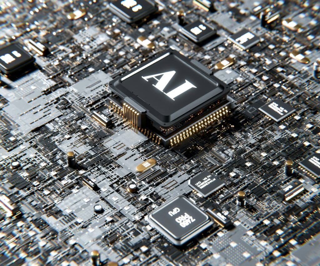 Futuristic Artificial Intelligence computer chip representing the new OpenAI Project Frontier architecture