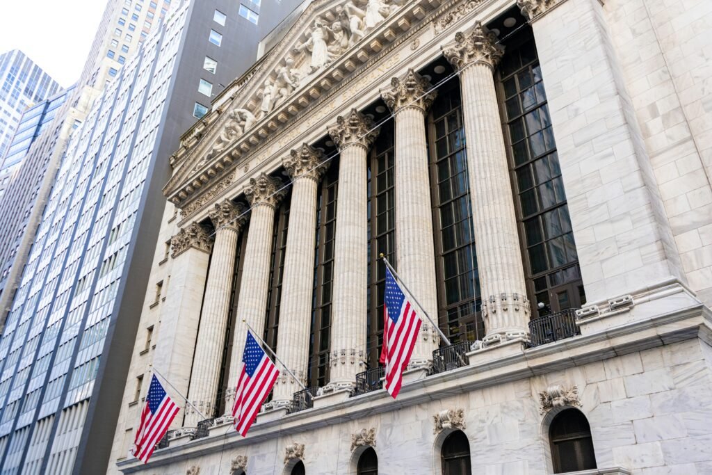 New York Stock Exchange building in Manhattan representing U.S. stock market performance in 2026