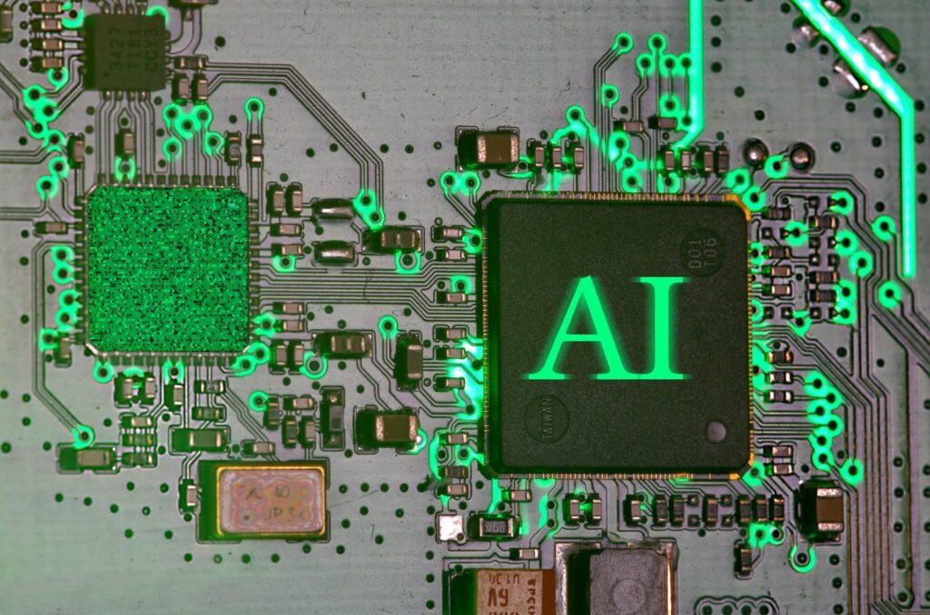 Glowing AI chip on a circuit board representing Marvell custom silicon and the hyperscaler AI capex thesis